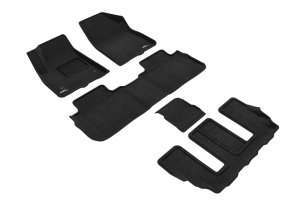 GMC Acadia Floor Mats - Front and Rear - 3D MAXpider - Elegant Series - Black - `17-`23